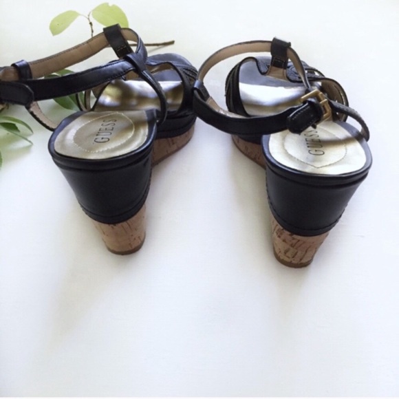 Guess Lattice Cork Wedge Sandals - Picture 5 of 5